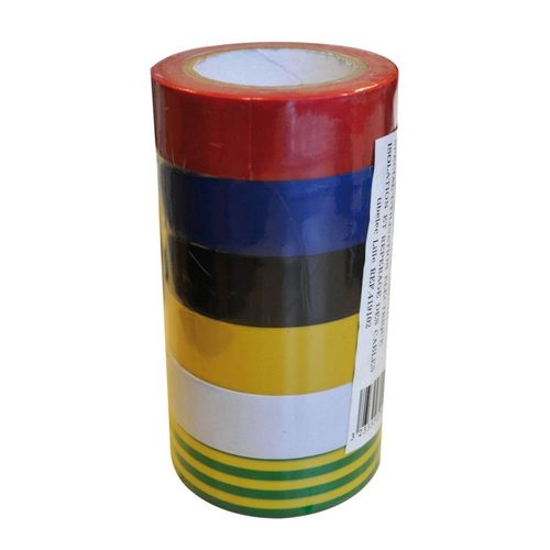 Lot de 6 Rubans Adhésifs Isolants PVC TIBELEC 10m