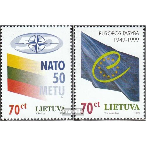 Lituanie 692,695 (Complète Edition) Neuf Avec Gomme Originale 1999 Otan Et Conseil De L'europe