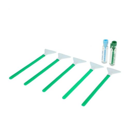 VISIBLEDUST Dual kit nettoyage capteur avec 5 spatules vertes 1.0X Full Frame + flacons liquide Smear Away 1 ml & Vdust Plus 1 m