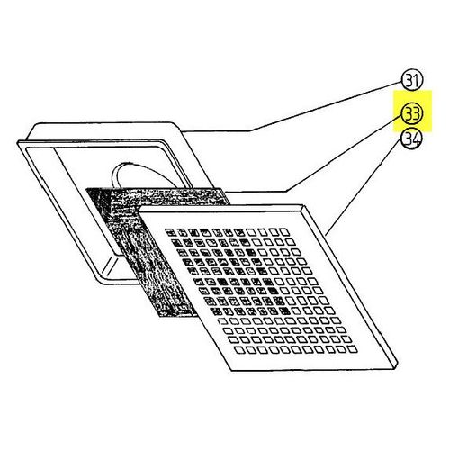 FILTRE METAL 27.5 CM X 25 CM X0.5 CM POUR HOTTE ROBLIN - 13ME011