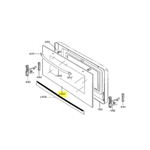 VITRE DE PORTE EXTERIEURE POUR CUISINIERE GERMANIA - 0406374