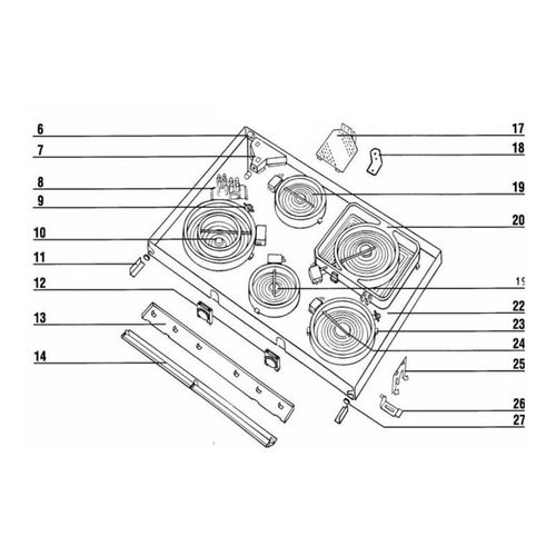 FOYER AVANT GAUCHE REP 10 POUR TABLE DE CUISSON KUPPERSBUSCH - 160325