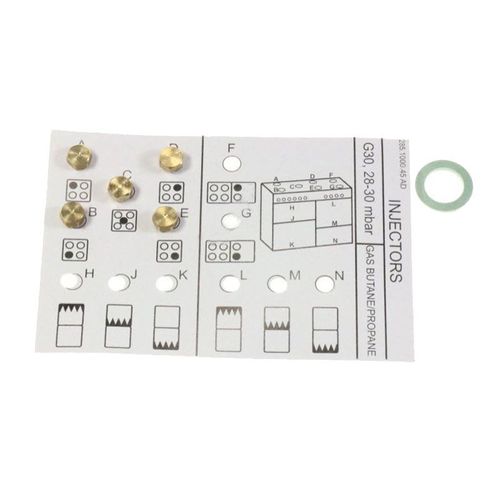 KIT INJECTEURS GAZ BUTANE POUR CUISINIERE BEKO - 4431930003