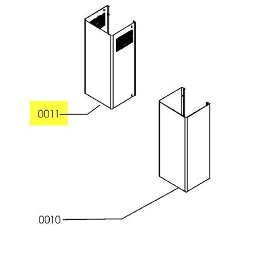 CHEMINEE INOX PARTIE SUPERIEURE POUR HOTTE IKEA - 481253048958