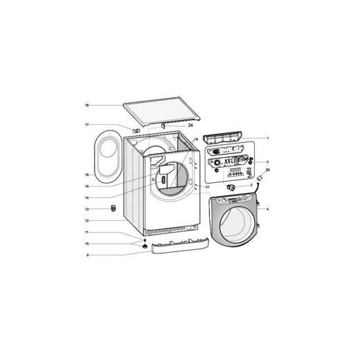 MEUBLE BLANC PW 62 L ARIS.AQUALTIS REP12 POUR LAVE LINGE ARISTON - ...