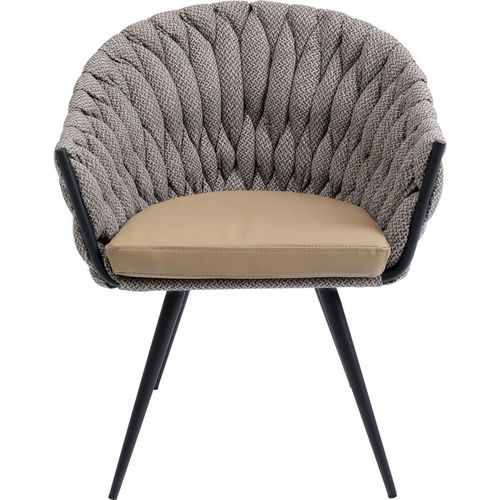 Chaise Avec Accoudoirs Knot Marron Kare Design