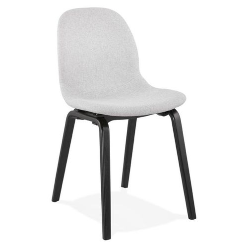 Paris Prix - Chaise Design En Tissu "Tikel" 81cm Gris & Noir