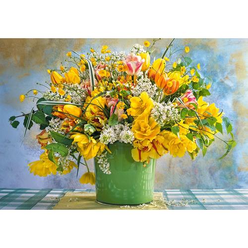 Spring Flowers In Green Vase - Puzzle 1000 Pièces