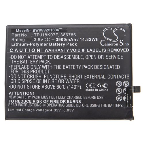 Vhbw Batterie Compatible Avec Wiko View 3 Pro Smartphone (3900mah, 3,8v, Li-Polymère)