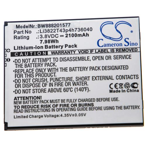 Vhbw Batterie Compatible Avec Zte N9137, Tempo Go, Tempo X Smartphone (2100mah, 3,8v, Li-Ion)