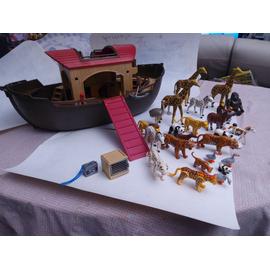 Playmobil arche de noé avec 29 animaux, cage, bateau