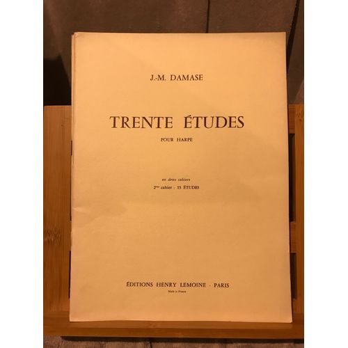 J.-M. Damase Trente Etudes Pour Harpe En Deux Cahiers Éditions Henry Lemoine Cahier 2