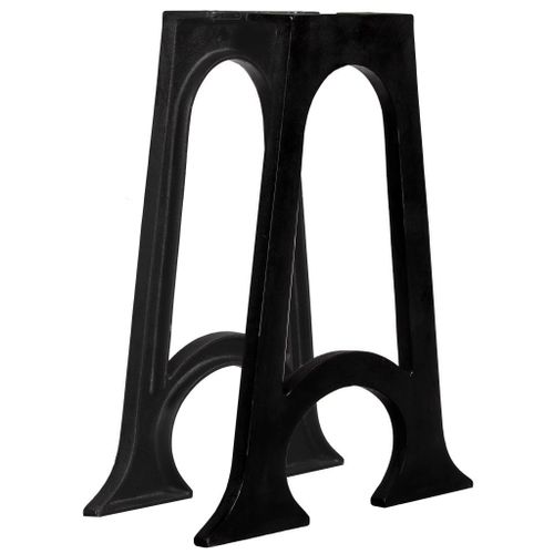 Vidaxl 2 Pieds De Table De Salle À Manger Base Voûtée Cadre En A Fonte