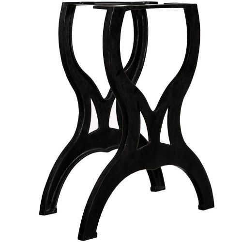 Vidaxl Pied De Table De Salle À Manger 2 Pcs Cadre En X Fonte