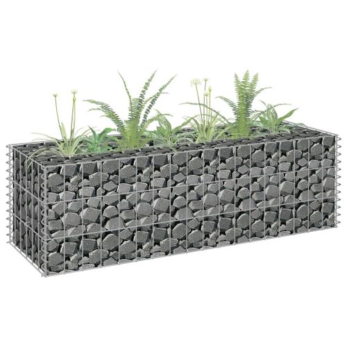 Vidaxl Lit Surélevé À Gabion Acier Galvanisé 90x30x30 Cm