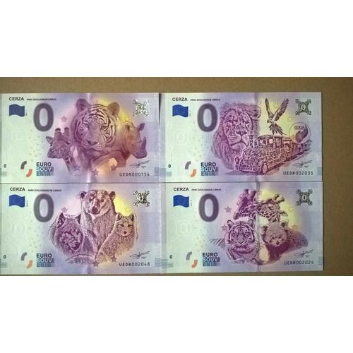 Billets 0 Euro Cerza 2017-18-19 Neufs