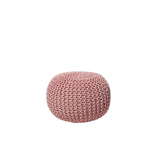 Pouf En Coton Rose 50 X 35 Cm Conrad