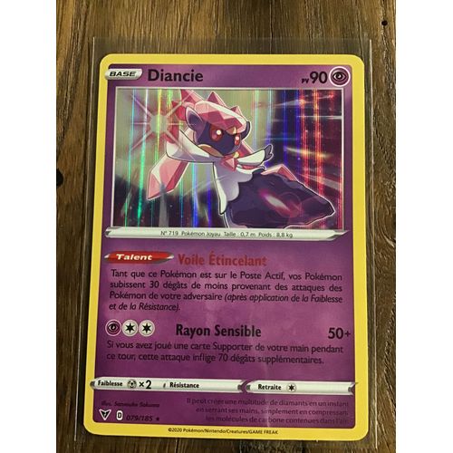 Diancie Holographique 079/185 Série Épée Et Bouclier Voltage Éclatant