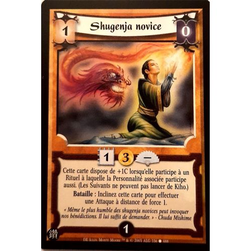 Carte Legend Of The Five Rings : Shugenja Novice 356/488