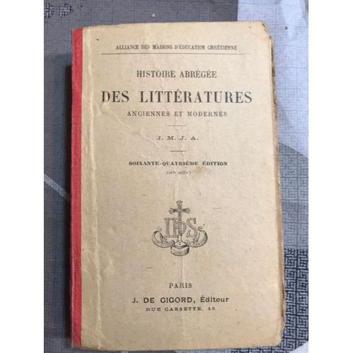 Histoire Abrégée Des Littératures