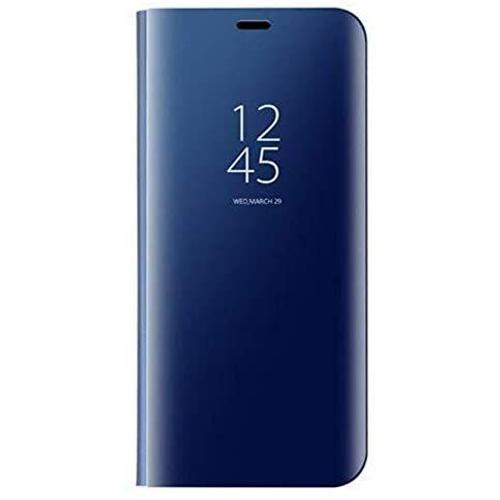 Coque Samsung Galaxy S20 Fe 4g/5g, Clear View Etui À Rabat Cover Antichoc Étui Housse Translucide Standing Flip Support Miroir Case Samsung Galaxy S20 Fe 4g/5g(Bleu)