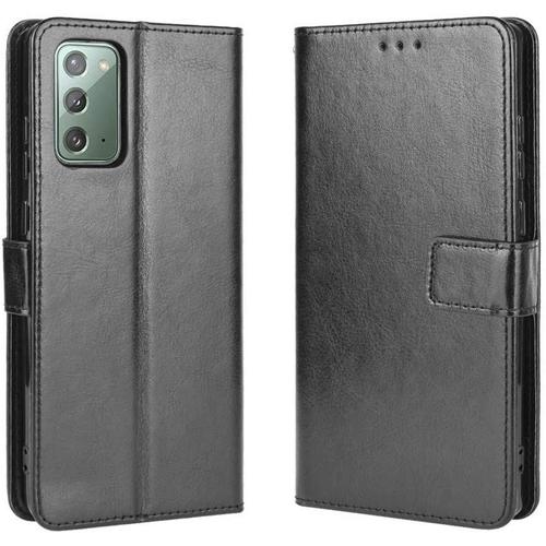 Coque Samsung Galaxy S20 Fe 5g Étui À Rabat En Cuir Pu Portefeuille Housse Simili Cuir Flip Cover Magnétique Anti-Choc Avec Fonction Stand Etuis Avec Samsung Galaxy S20 Fe 5g, Noir