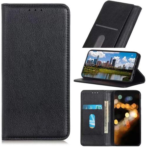 Coque Samsung Galaxy S20 Fe 5g, L'étui À Rabat En Cuir Pu Magnétique Avec Fente Carte Support Portefeuille Convient Au Samsung Galaxy S20 Fe 5g. (Noir)