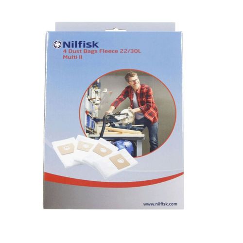 4 sacs pour Multi II 22/ Multi II 30 - Aspirateur (107417195 NILFISK)