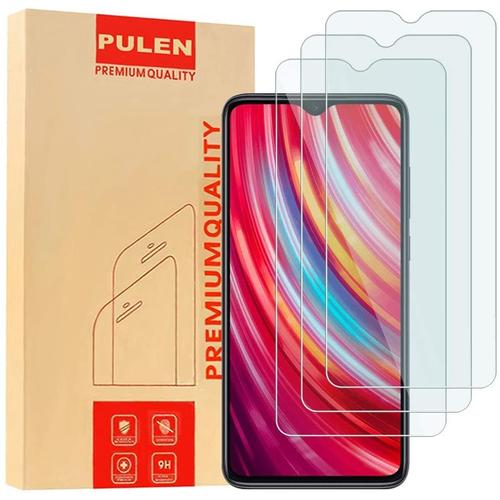 3 Pack Protecteur D'écran Xiaomi Redmi Note 8 Pro , Hd Verre Trempé Écran Protecteur Easy-Install Sans Bulles D'air Anti Rayures Screen Protector Xiaomi Redmi Note 8 Pro