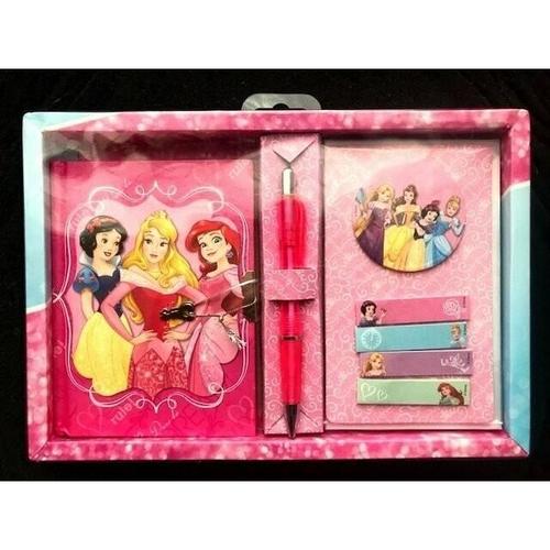 Coffret - Journal Intime - Stylo - Stickers - Feuillets - Princesses Disney