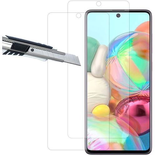 Lot De 2 Verre Trempé Samsung Galaxy A71, Protection D'écran Verre Trempé Samsung Galaxy A71, Résistant Aux Rayures,Ultra Claire,Dureté 9h