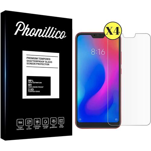 Pack De 4 Verre Trempe Xiaomi Mi A2 Lite - Film Protection Ecran Verre Trempe Ultra Resistant Lot De 4 Vitre Ecran Protecteur Anti Rayure Sans Bulle D¿Air Ultra Mince Transparent