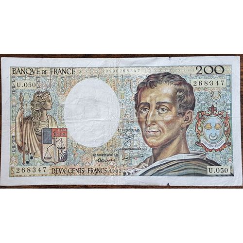 Billet 200 Francs Montesquieu 1987 France U.050