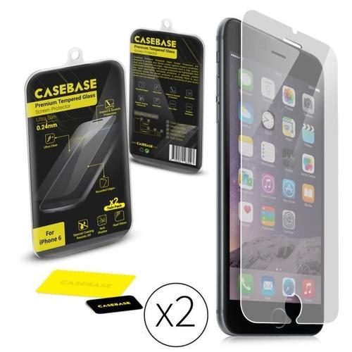 Casebase Pack 2*Films Verre Trempé Iphone 6