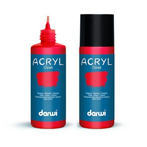 Peinture Acrylique - Vermillon - Tous Supports - Opaque - Indélébile - Darwi - 80ml