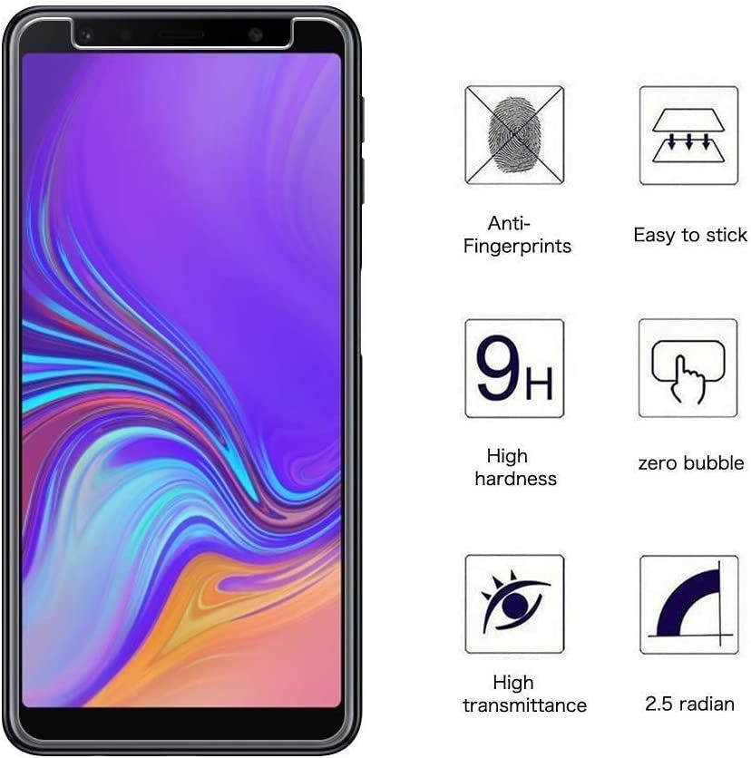 Samsung Galaxy A7 2018 Verre Trempé, Samsung A7 2018 Protecteur D'écran, Galaxy A7 2018 Film Protection, Installation Facile, Sans Bulles, Anti Rayures, Samsung Galaxy A7 (6.0"")