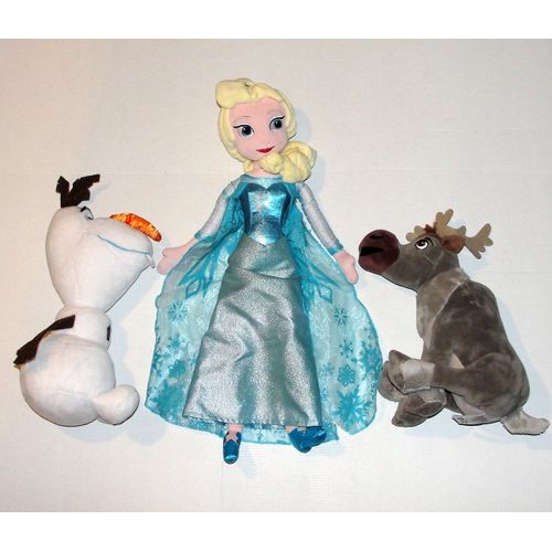 La Reine Des Neiges Frozen Lot De Peluches Elsa Olaf et sven le