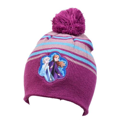 Bonnet Fantaisie Licence Ultra Doux Pour Fille 2022-0797 Reine Des Neiges Mauve