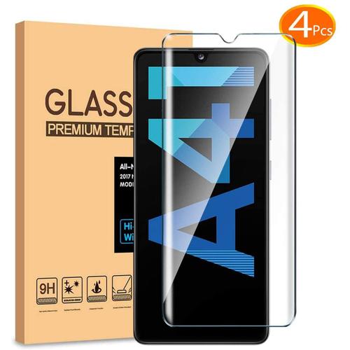 2 Pièces Verre Trempé Samsung Galaxy A41 Film Protection D'écran En Verre Trempé Cristal Film Protection En Vitre Sans Bulles D'air Verre