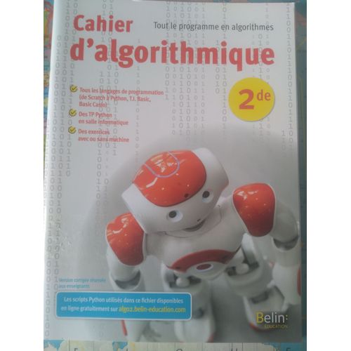 Algorithmique 2de Cahier D'activites Corriges