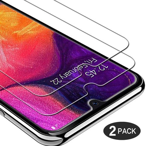 2x Verre Trempé Samsung Galaxy A50, Film Protection En Verre Trempé Écran Protecteur Vitre Samsung Galaxy A50, Dureté 9h Glass, Hd Ultra Transparente, Anti Rayure Antichoc