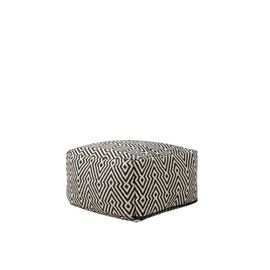 Pouf Mukki Noir Blanc Coton
