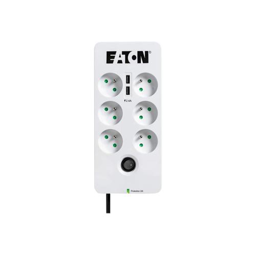 Eaton Protection Box - Protection contre les surtensions - CA 220-250 V - 2500 Watt - connecteurs de sortie : 6 - blanc