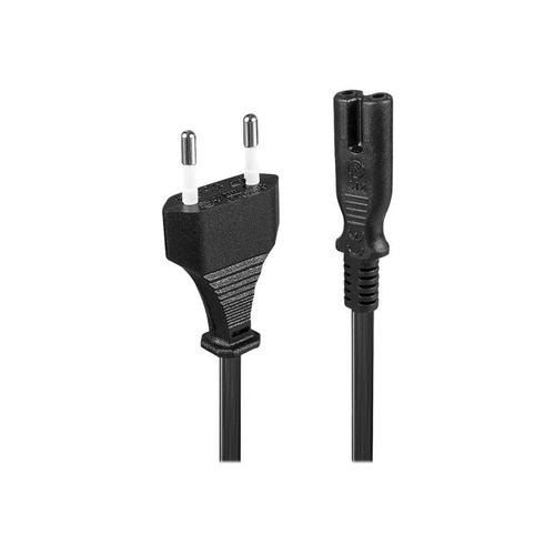 Lindy - Câble d'alimentation - power IEC 60320 C7 pour Europlug (M) - 2 m - noir