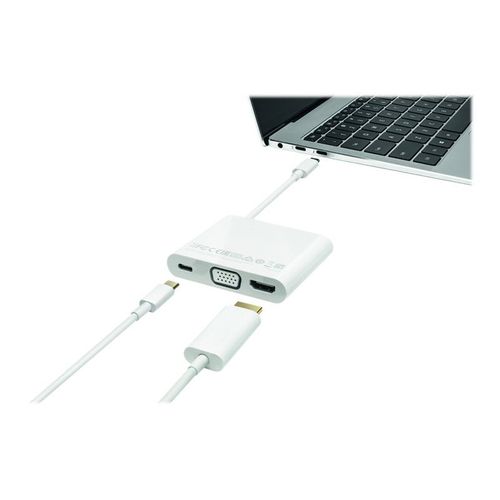 Huawei MateDock 2 - Mini-dock - USB-C - VGA, HDMI - pour Huawei Matebook E, X, X 2020, X Pro, X Pro 2020