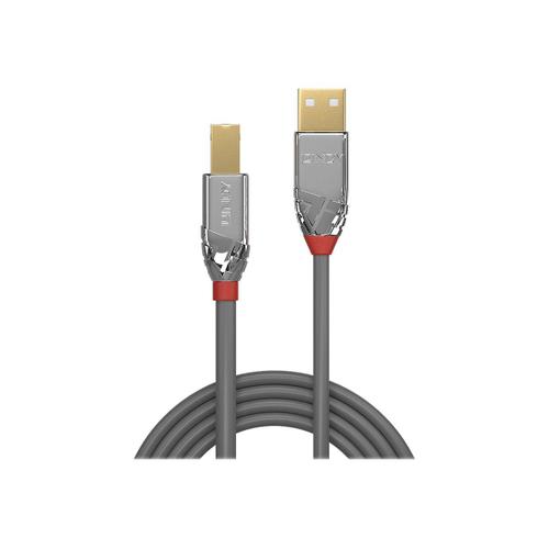 Lindy CROMO - Câble USB - USB (M) pour USB type B (M) - USB 2.0 - 1 m - rond - gris