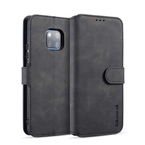 Coque Huawei Mate 20 Pro Cuir Premium Étui De Protection Portefeuille Stand Tpu Bumper Housse Pour Huawei Mate 20 Pro - Noir
