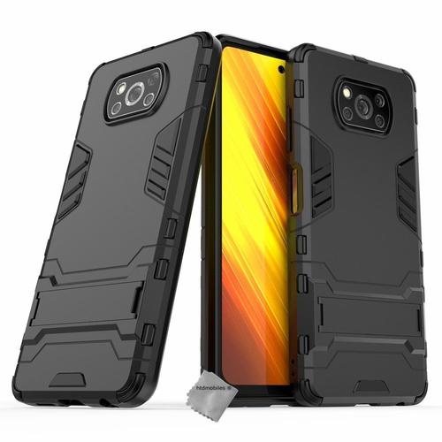 Housse Etui Coque Rigide Anti Choc Pour Xiaomi Poco X3 Nfc + Film Ecran - Noir