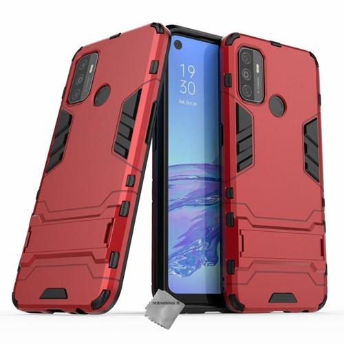 Housse Etui Coque Rigide Anti Choc Pour Oppo A53 / A53s + Film Ecran - Rouge