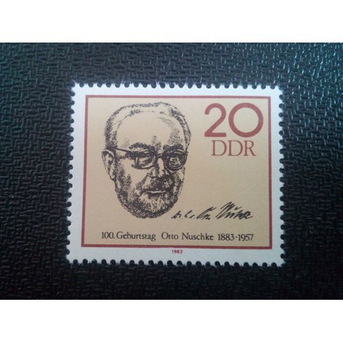 Timbre Allemagne / Rda Yt 2419 Nuschke 1983 ( 021104 )